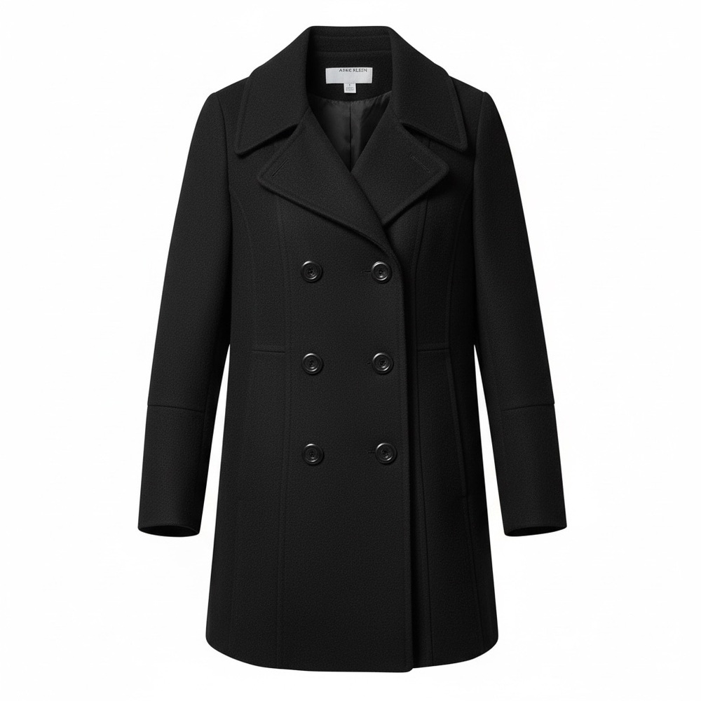 Anne Klein Classic Black Pea Coat